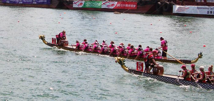 Racine's Pink Paddling Power Dragon Boat Racing